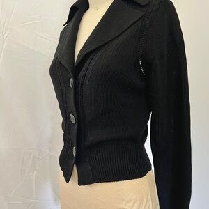 Jan & Carlos Black Button-Up Cardigan